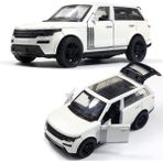 Runjing Alaşım Off-Road Araba Modeli Çocuk Oyuncak Araba Süsü (Road H Range Rover-Beyaz [sessiz Işık, 12CM, Üç Kapı]) (Yurt Dışından)