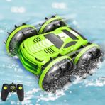 Runjing Uzaktan Kumandalı Tekne - Çocuklar Için Rc Araba Oyuncakları 2,4 Ghz Amfibi Su Geçirmez Gösteri Arabaları 4WD Canavar Kamyon Aracı 360° Her Arazide Su Plaj Havuz Oyuncak Erkek Kız (Yurt Dışından) - Siyah