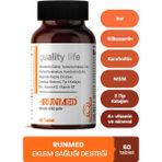 Runmed 60 Tablet Glukozamin Msm Kondroitin Tip 2 Kolajen, Vitamin D3 K2, Yumurta Kabuğu Zarı, Akgünlük ( glucosamine chondroitin msm )