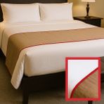 Runner Otel Yatak Örtüsü 75X240 cm – Şık Görünüm ve Dayanıklı Kumaş %100 Pamuk - 75 x 240 cm - Kahverengi - Kırmızı