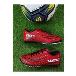 RUNSTEP Çocuk Genç Yetişkin Erkek Kırmızı Siyah Bağcıklı Halı Saha Futbol Ayakkabısı