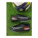 RUNSTEP Çocuk Genç Yetişkin Erkek Siyah Beyaz Bağcıklı Halı Saha Futbol Ayakkabısı