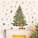 Runtoo Noel Ağacı Duvar Çıkartmaları Süsler Mutlu Noeller Noel Baba Noel Pencere Yapıştırıcıları Çıkarılabilir Kendin Yap Duvar Sanatı Tatil Cam Pencere Sticker Yatak Odası Kapı Dekoru