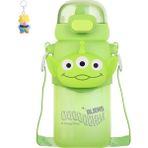 Runxi Life Hall Çilek Ayı Üç Gözlü Buzz Lightyear Dudu Doğrudan Içme Termos Bardak 460ML Pop-Up Kapaklı Pipetli Bardak (Yurt Dışından) - 1 - 9.4 x 17.4 cm - Açık Yeşil