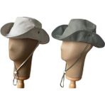 Rupen Kraft Yazlık Katlanabilir 2li Safari Fötr Cotton Kovboy Şapkası (2 Adet) - Standart - Bej - Haki