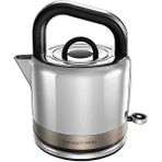 Russell Hobbs Distinctions 26422-70 su ısıtıcısı [1,5 l] paslanmaz çelik titanyum (hızlı pişirme fonksiyonu, çıkarılabilir kireç filtresi, optimize edilmiş dökme ağzı, dış su seviyesi göstergesi) çay