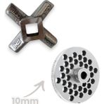 Russet 22 Numara 10 mm 2'li Kıyma Makinesi Ayna ve Bıçak Seti