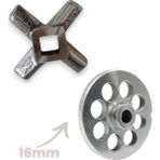 Russet 22 Numara 16 mm 2'li Kıyma Makinesi Ayna ve Bıçak Seti