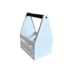 Rustic Concept Metal Şişe Tepsisi - Antik Beyaz