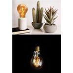 Rustik 4w A60 Led Filament Ampul E27 Sarı Işık Dekoratif Vintage Aydınlatma (2, Amber Cam)