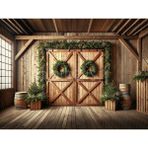 Rustik Arka Plan, Doğal Yeşilliklerle Bezenmiş 200X150CM, Stüdyo Fonu - -