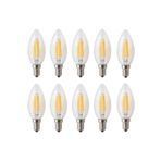 Rustik Led Ampul 4w E14 Ince Duy Gün Işığı 3000K 10 Adet Cata ERD25 Düz Mum Ampul