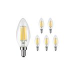 Rustik Led Ampul 4w E14 Ince Duy Gün Işığı 3000k Cata 5 Adet ERD25 Düz Mum Ampul