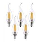 Rustik Led Ampul 4w E14 Ince Duy Gün Işığı 3200k 5 Adet Cata ERD23 Kıvrık Mum Ampul