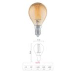 Rustik Led Filament Ampul 4 Watt E14 Duy Sarı Işık Dekoratif Vintage Aydınlatma (1, G45 Amber Cam)