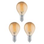 Rustik Led Filament Ampul 4 Watt E14 Duy Sarı Işık Dekoratif Vintage Aydınlatma (3, G45 Amber Cam)
