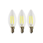 Rustik Led Filament Ampul 4 Watt E14 Duy Sarı Işık Dekoratif Vintage Aydınlatma (3, Şeffaf Cam C35)