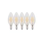 Rustik Mum Dekoratif Led Ampul 4W E14 5 Adet (Beyaz Işık 6500K)