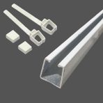 Rustik Perde Askısı İçin Alüminyum Ray (19mm) Tekli Korniş Plastik Kelepçe ve Kapak 100 cm Beyaz
