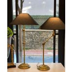 RUSTİK VİNTAGE RETRO MASA LAMBASI ABJUR MAFSALI HAREKETLİ MYL003359