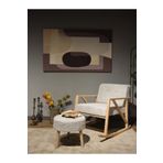RUSTİKEVDECORART Sallanan Ahşap Ayaklı Berjer Koltuk +Puf Rocker Sandalye Tv Konfor Salon Film Dinlenme Keyif Koltuk
