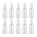Rutaqian Sprey Şişesi 60 ml 10/5 adet Şeffaf Taşınabilir Doldurulabilir Sıvı Konteyner Ince Mist Sızdırmaz Kullanımlık Clear Sprey Şişeler Alkol 10 adet