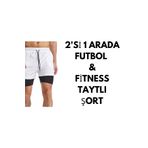 RUTBİL SPORTS 2'Sİ 1 ARADA FUTBOLCU-GYM-FİTNESS-ANTRENMAN-KOŞU KISA TAYTLI ŞORT- TAYTLI ŞORT BİRLEŞİK 2'Sİ 1 ARADA