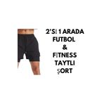 RUTBİL SPORTS Cepsiz 2'si 1 Arada-gym-fitness-antrenman-kısa Taytlı Şort- Taytlı Şort Birleşik 2'si 1 Arada