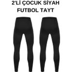 Rutbil Sports Çocuk Uzun Futbol Taytı-Çocuk Uzun Basketbol Tayt-Içlik Termal Tayt-Çocuk Spor Tayt Siy - 13 - 15 Yaş - Siyah