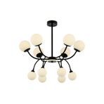 Ruum Store AV-60386-12BSY Siyah Boyalı Modern Avize