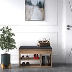 Ruum Store Pera Açılır Oturaklı Bölmeli Ayakkabılık Meşe