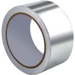 Ruvitape Alüminyum Folyo Düz Bant 48 mm x 25 M Yanmaz Folyo Bant Tamir Izolasyon ,aspiratör, Davlumbaz, Egzost Flex Boru Soba Boru Bandı
