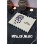 Rüya Kapanı Ahşap Plan Defteri - Tarihsiz Ajanda - Haftalık Planlayıcı (Planlayıcı Defter) A5