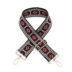 ruyi-1986 Cüzdan kayışı, 5 cm genişliğinde, çizgili naylon kemer, omuz çantası için kayışlar, kadınlar için, ayarlanabilir kayış parçaları, aksesuarlar için, gökkuşağı çanta kayışı (NO.391 altın)