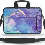 RUYIDAY 11 11.6 12 12.5 13 inç Kılıf Dizüstü Bilgisayar/Chromebook/Ultrabook/MacBook pro air Dizüstü Bilgisayar Messenger Çanta Tablet Seyahat Çantası Neopren Saplı Kol Omuz (Mor Mermer)