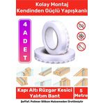 Rüzgar Kesici Ses Böcek Toz Önleyici Yalıtım Kapı Pencere Isı Izolasyon Şeffaf Şerit Bant 5mt 4 Adet