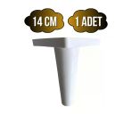 Rüzgar Plastik 14Cm Ayak Mobilya Masa Ve Dolap Ayağı(14Cm)(Beyaz) Beyaz 14Cm 14Cm - 1 Adet