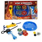 Rüzgar Savaşçıları 4’Lü Topaç (Beyblade) Seti - Metal Başlıklı Fırlatıcılı Arena Seti