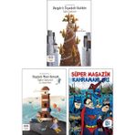 Rüzgarlı Tepedeki Dükkan - Kaptan Mavi Kanca - Süper Magazin Kahramanları (3 Kitap Set)