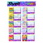 Rvell İsim Etiketi Popıt Desenli 20 Adet 014