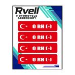 Rvell Kırmızı Kan Grubu Damla Sticker 4Lü 0+
