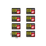 Rvell Motosiklet Kan Grubu Sticker Set 8 Adet (Ab+)
