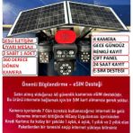 RXR Sim Kart Gerekmeyen Güneş Enerjili 4 Kameralı Renkli Gecegörüş Solar Kamera 7/24KAYIT Bulut Desteği