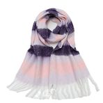 Ryakos Pashmina F Kaşmir 260x35 cm Ekose Kadın Atkı