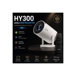 Ryan Technology HY300 Akıllı Mini Projektör Android 11-13 WiFi 6 2GB RAM 16GB Hafıza 4K Destekli HD Projeksiyon