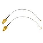 Rydocyee IPEX UFL - SMA Dişi Bölme 6 İnç RG178 WiFi Pigtail Koaksiyel Kablo SMA Antenini 4G 5G Yönlendiriciye Bağlama, Modem, MiFi Hotspot, Mini PCIE Kablosuz Kart, WiFi Anakart - 2'li Paket
