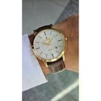 RYM-4735 QUARTZ KLASİK ERKEK KOL SAATİ - 2 YIL GARANTİ GOLD-KAHVE-BEYAZ