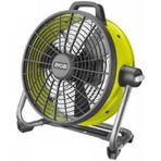 RYOBI 18 V Akülü Ayaklı Vantilatör R18F5-0 (Kablosuz Zemin Vantilatörü, Maksimum Hava sirkülasyonu için 45 cm Tambur, 220 Derece Dönme, 3 Hız Seçeneği, Pilsiz ve Kutuda Şarj Cihazı), Siyah