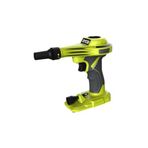 RYOBI 18 V ONE + akülü hava pompası R18VI-0 (maks. basınç 0,034 bar, hava akımı 210 l/dk, şişme botları/şişme yatakları şişirmek için ideal, 2 valf başlığı dahil, akü ve şarj cihazı hariç), yeşil