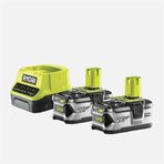 Ryobi RC18120240 18 V 4.0 AH Li-ion Yedek 2 Akü ve Akü Şarj Cihazı
